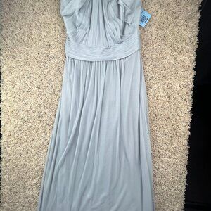 Davids Bridal Womens Size 0 Gray Formal Bridesmaid Prom Maxi Sleeveless Dress